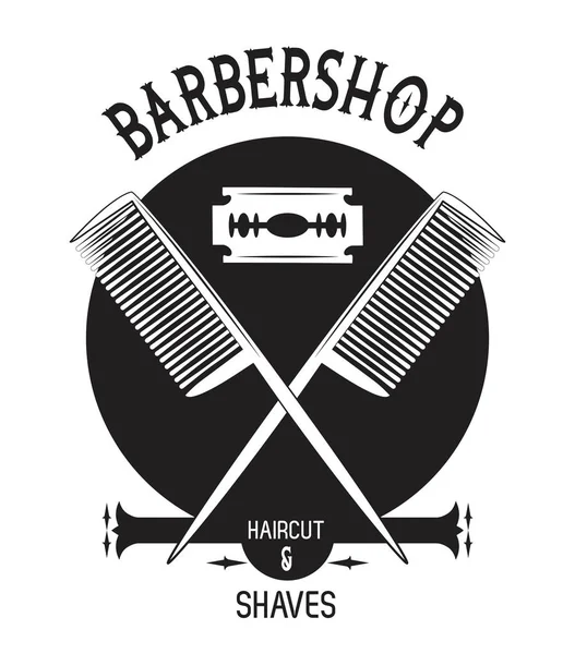 Friseursalon Vintage Emblem — Stockvektor