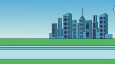 Şehir binaları manzara Hd