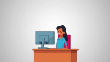 Sosyal ağ Hd animasyon çizgi film