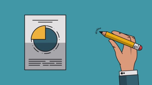 Estadísticas de análisis de datos HD — Vídeo de stock