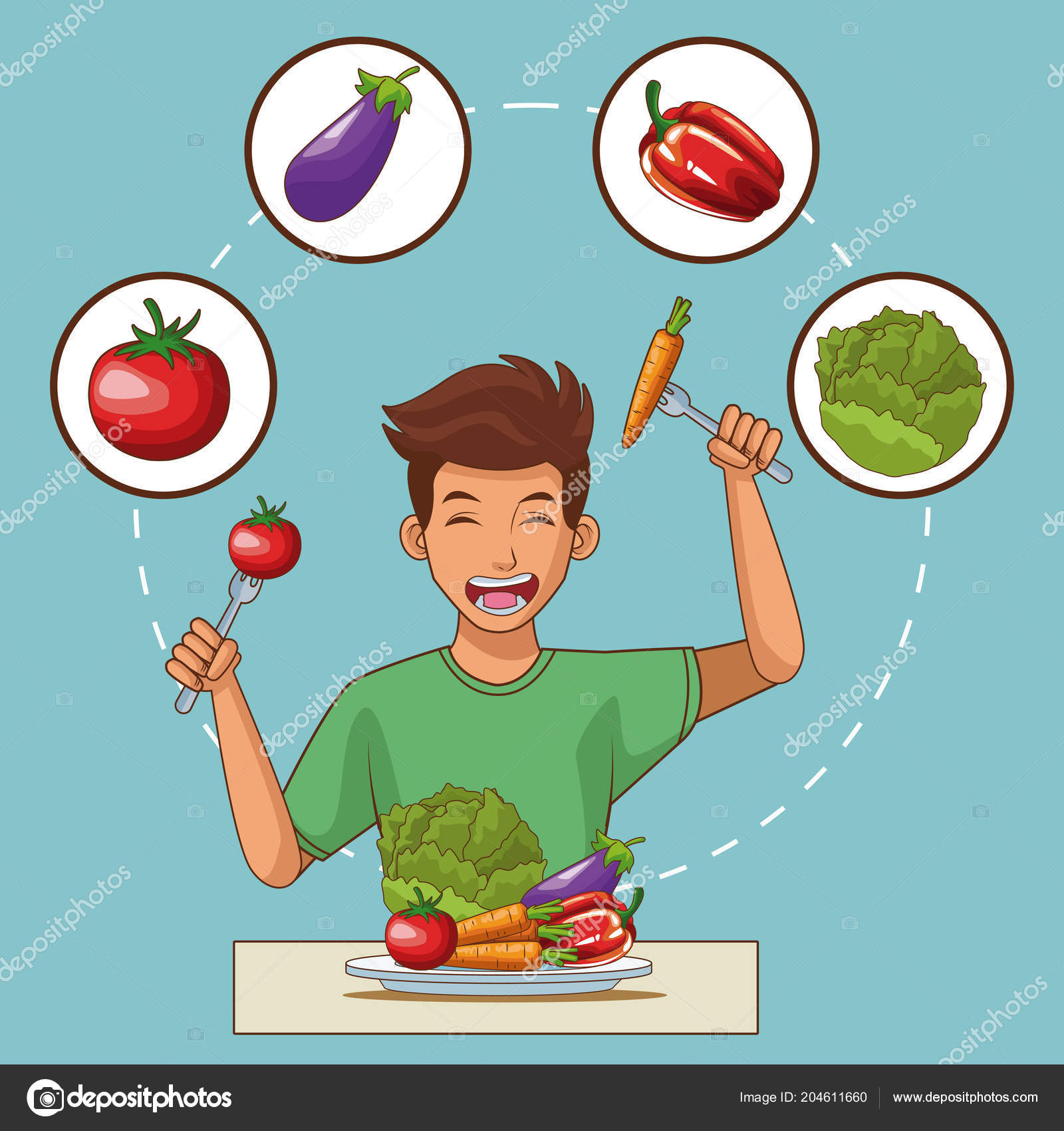 Healthy food cartoons Stock Vector Image by ©jemastock #204611660