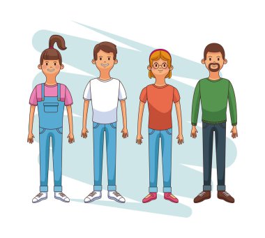 bir grup genç insan.