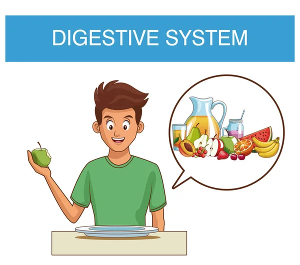Concepto del sistema digestivo — Vector de stock