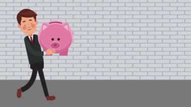 Executive işadamı çizgi film Hd animasyon