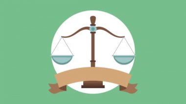 Adalet denge Hd animasyon izole