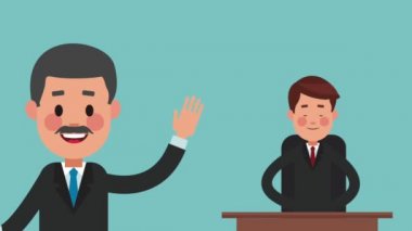 Executive işadamı çizgi film Hd animasyon