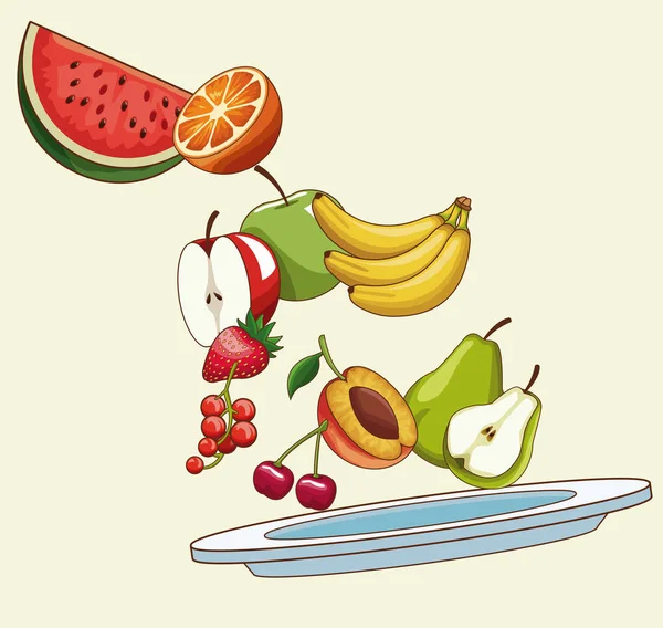 Żywności naturalnych owoców — Wektor stockowy