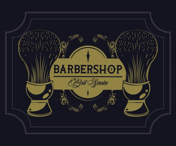 Barbershop emblema do vintage — Vetor de Stock