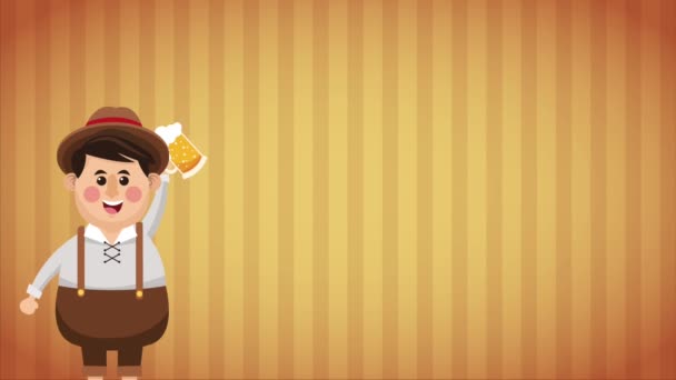 Oktoberfest Feier hd animation — Stockvideo