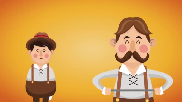 Oktober fest celebration HD animation — Wideo stockowe