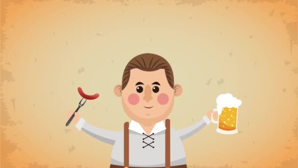 Oktober fest celebration HD animation — Stockvideo