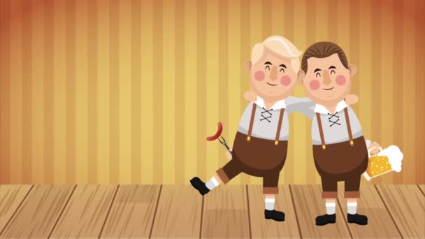 Oktober fest celebration HD animation — Stock video