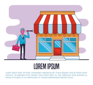 İş insanlar posteri ile bilgi