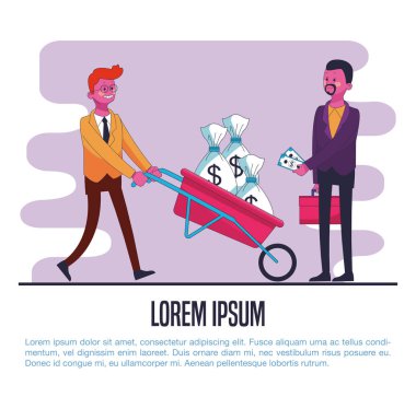 İş insanlar posteri ile bilgi