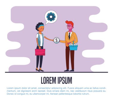 İş insanlar posteri ile bilgi