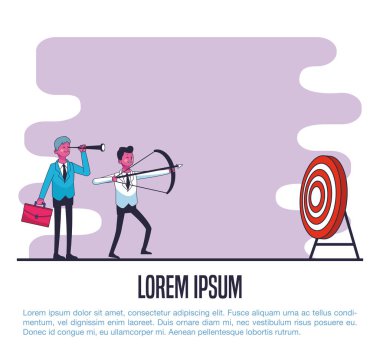 İş insanlar posteri ile bilgi