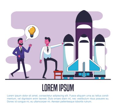 İş insanlar posteri ile bilgi