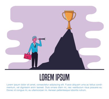 İş insanlar posteri ile bilgi