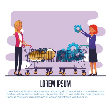 İş insanlar posteri ile bilgi