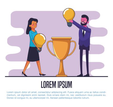 İş insanlar posteri ile bilgi