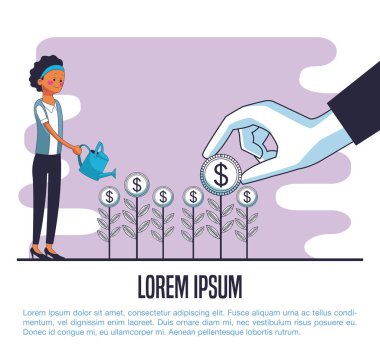 İş insanlar posteri ile bilgi