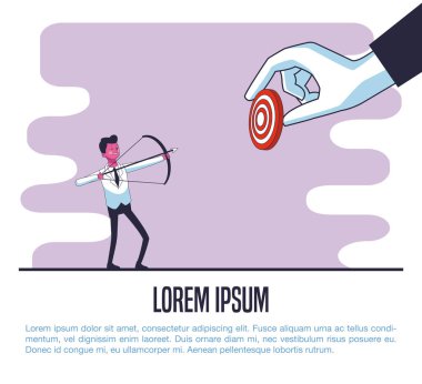 İş insanlar posteri ile bilgi