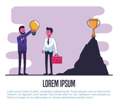 İş insanlar posteri ile bilgi