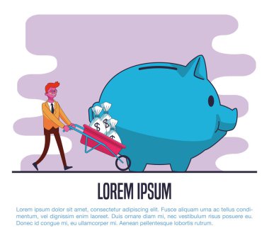 İş insanlar posteri ile bilgi