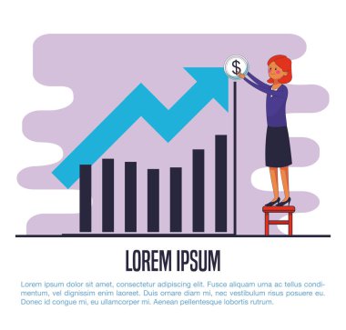 İş insanlar posteri ile bilgi