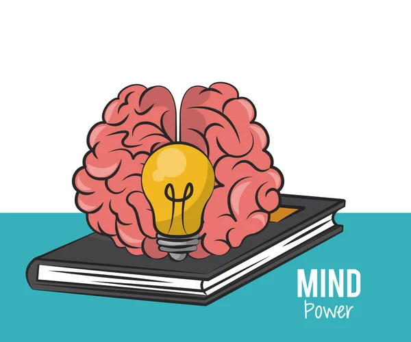 Mind and brain power concept — Stock Vector