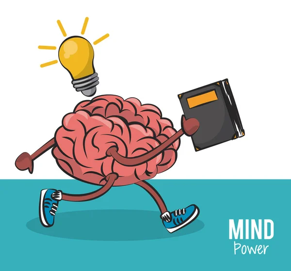 Zihin ve beyin gücü kavramı — Stok Vektör