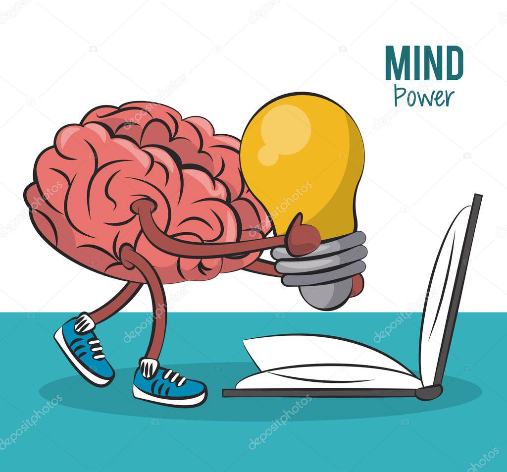Mind and brain power concept