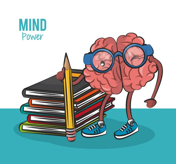 Pojęcie mocy umysłu i mózgu — Wektor stockowy