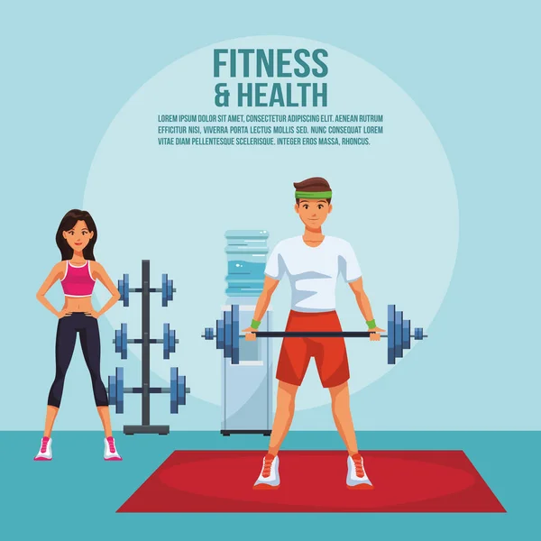 Fitness und Gesundheit — Stockvektor
