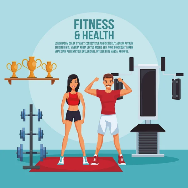 Fitness et santé — Image vectorielle