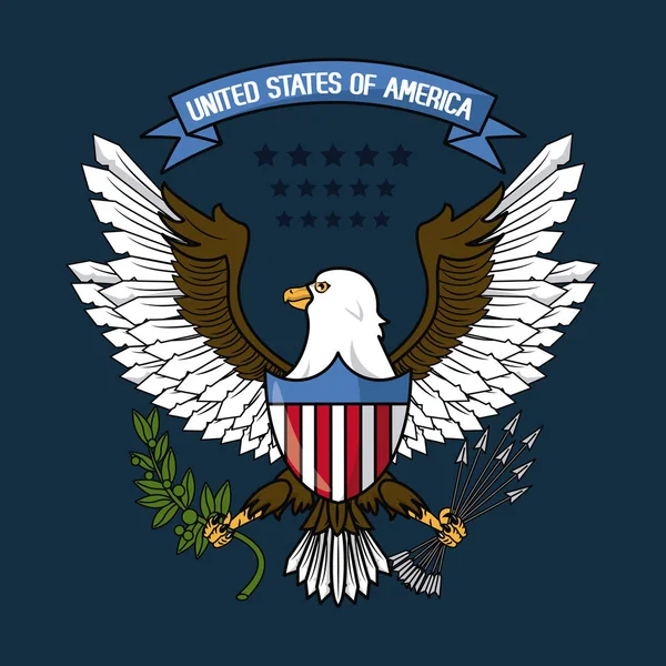 Estados Unidos de América emblema — Vector de stock