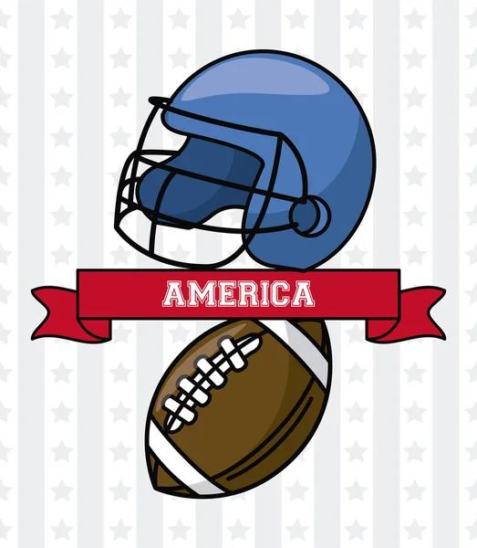 ABD Amerikan futbolu spor — Stok Vektör