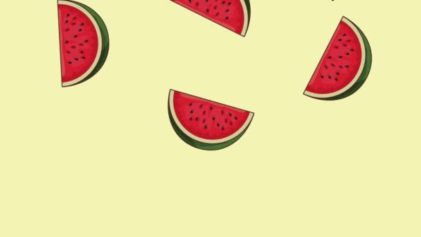 Frutas cayendo fondo HD animación — Vídeos de Stock