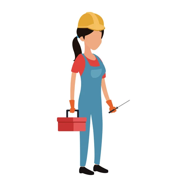 Kadın işçi avatar — Stok Vektör