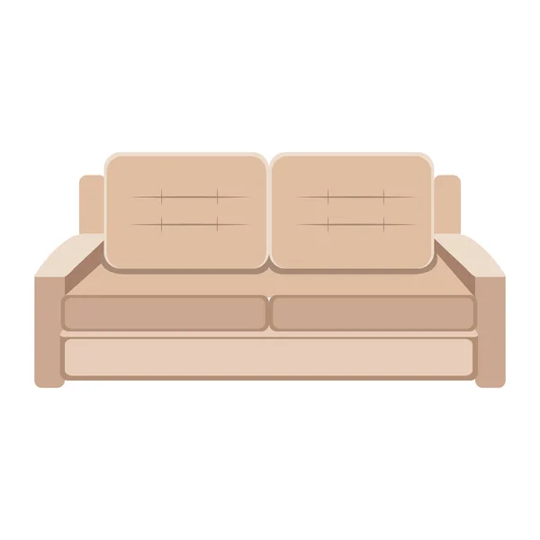 Sofa furniture isolated — Stock Vector