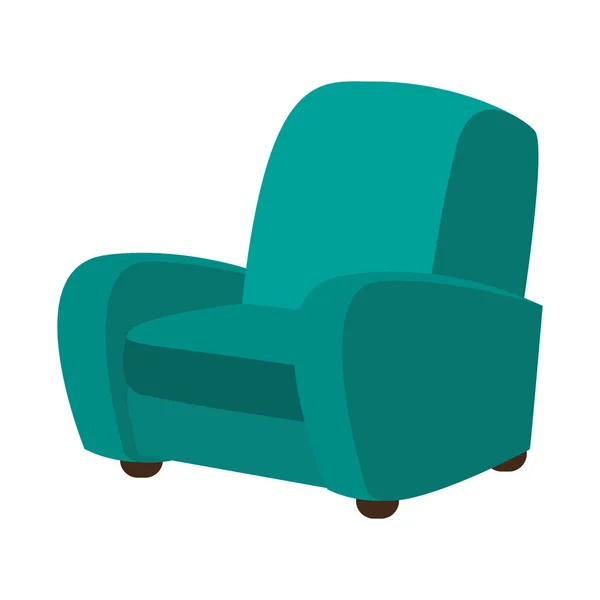 Sillón muebles aislados — Vector de stock