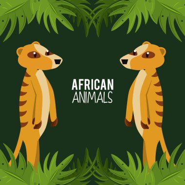 Afrika Hayvanlar Karikatür