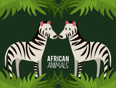 Afrika Hayvanlar Karikatür