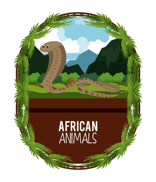 Animaux africains dessin animé — Image vectorielle