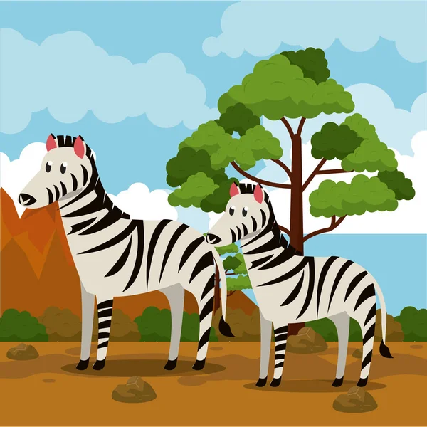 African animals cartoons — Stock Vector