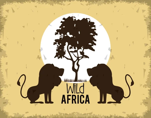 Animales salvajes de África — Archivo Imágenes Vectoriales