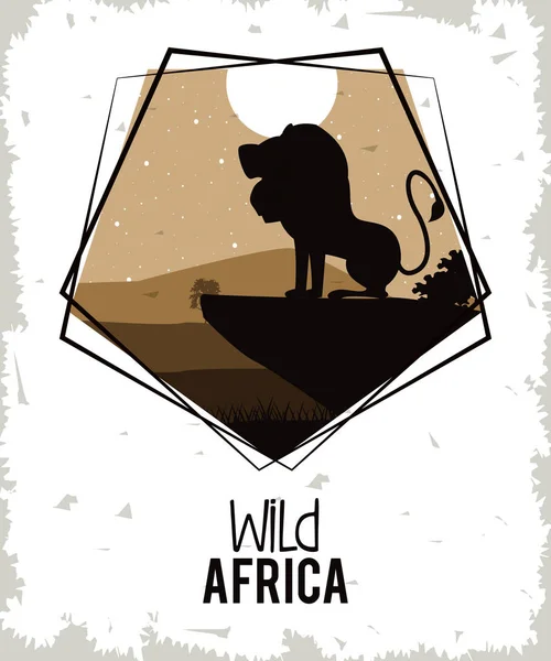 Wildtiere in Afrika — Stockvektor
