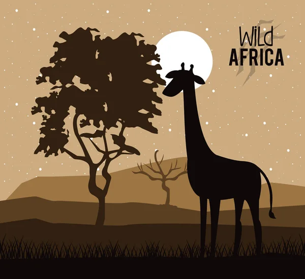 Animais selvagens da África — Vetor de Stock