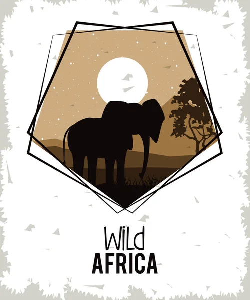 野生非洲动物 — 图库矢量图片