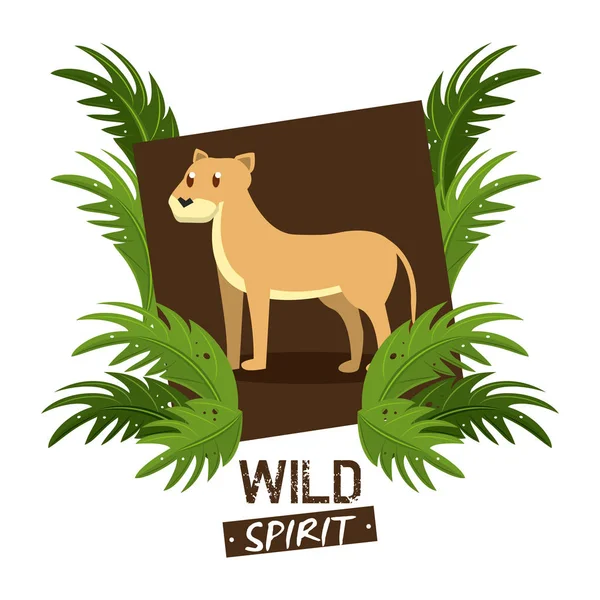 Wild spirit djur — Stock vektor